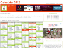 Tablet Screenshot of calendrier-2012.fr